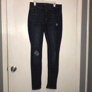 distress skinny jeans